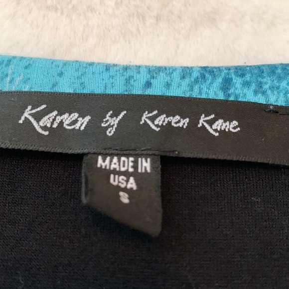 🌺2 for $23 🌺 Karen Kane T-shirt Dress in Aquas and Blues - Picture 4 of 10